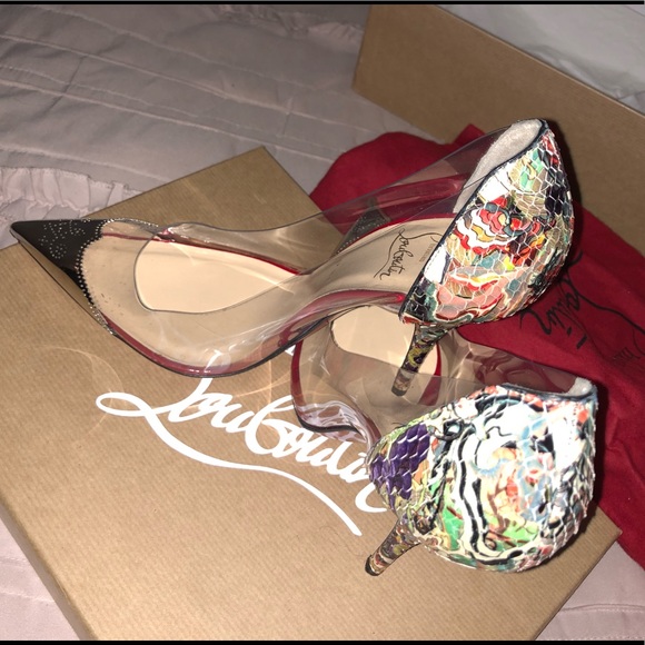 Christian Louboutin Djalouzi PVC Python Shoe - Picture 3 of 5